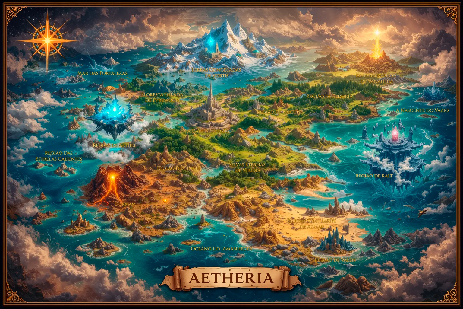 Fantasy Map of Aetheria